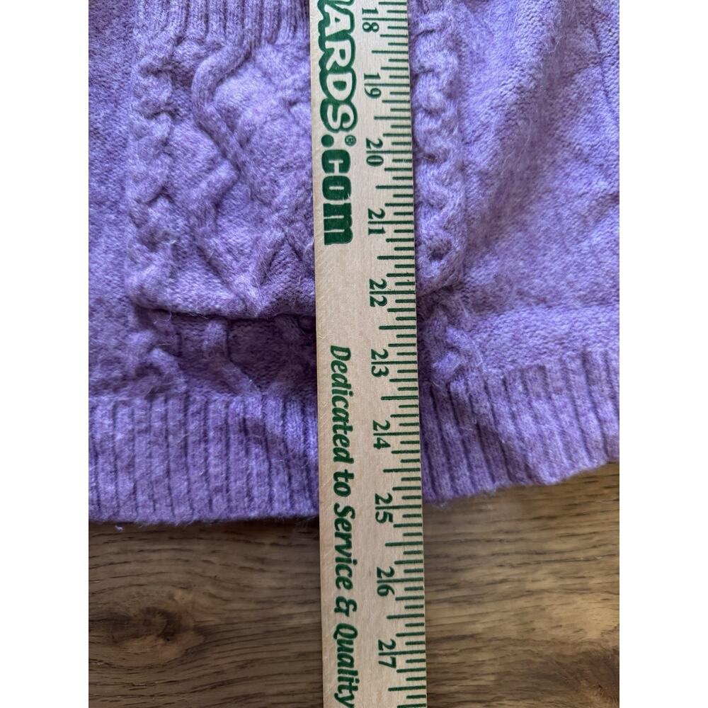 Croft & Borrow Women Size XXL Knit Open Front Cardigan Sweater Purple Classic‎ - Picture 4 of 12